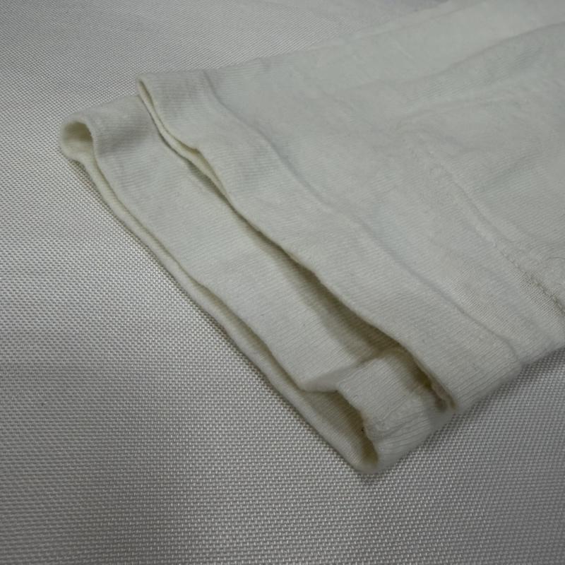 ダッパーズ DAPPER S Tシャツ 七分袖 フットボールTシャツ カレッジ white 38 エルボーパッチ 38 プリント X ロゴ、文字 白 / ホワイト / white メンズ USED 古着 中古 50166355
