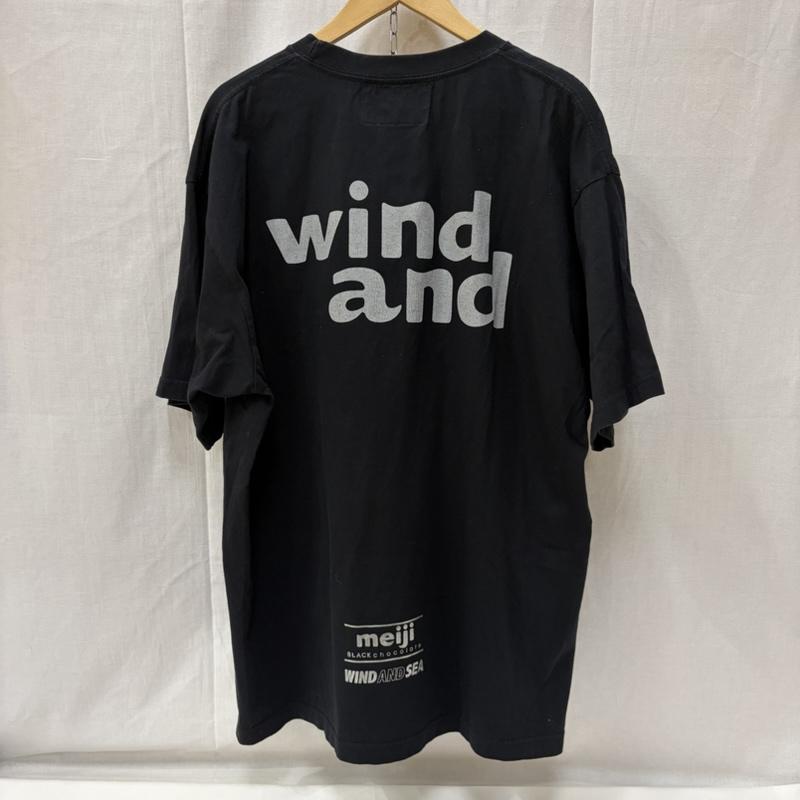 ウィンダンシー WIND AND SEA Tシャツ 半袖 明治コラボTシャツ meiji black chocolate XL XL ロゴ、文字 黒 / ブラック / black メンズ USED 古着 中古 50166356