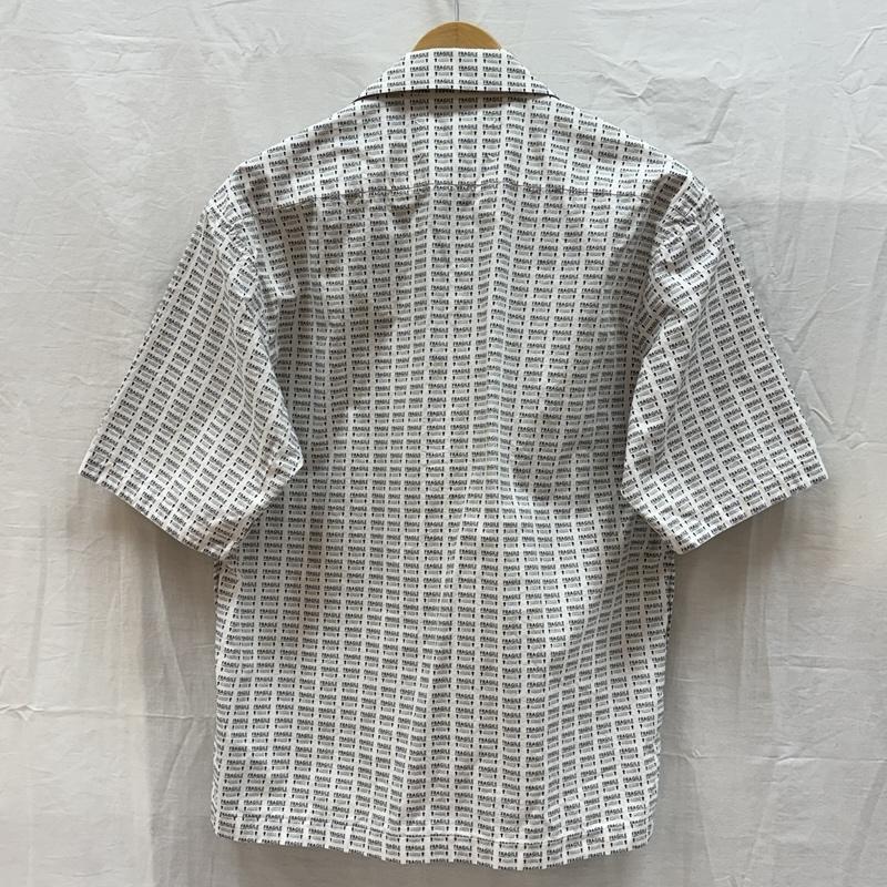 メゾン マルジェラ Maison Margiela シャツ、ブラウス 半袖 10ライン 19AW FRAGILE S/S SHIRT 総柄 オープンカラー ボックス シャツ - 総柄 白 / ホワイト / white メンズ USED 古着 中古 50166364