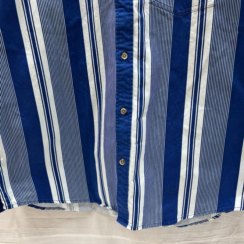 シュプリーム Supreme シャツ、ブラウス 長袖 NIKE ナイキ コラボ 21SS Cotton Twill Shirt ストライプ コットンツイル シャツ DB0499-431 L ストライプ 白 / ホワイト / white X 青 / ブルー / blue メンズ USED 古着 中古 50166366