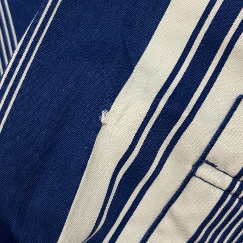 シュプリーム Supreme シャツ、ブラウス 長袖 NIKE ナイキ コラボ 21SS Cotton Twill Shirt ストライプ コットンツイル シャツ DB0499-431 L ストライプ 白 / ホワイト / white X 青 / ブルー / blue メンズ USED 古着 中古 50166366