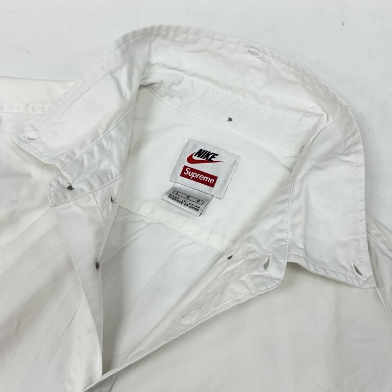 シュプリーム Supreme シャツ、ブラウス 長袖 NIKE ナイキ コラボ 21SS Cotton Twill Shirt コットンツイル シャツ DC1083-133 L メンズ USED 古着 中古 50166367