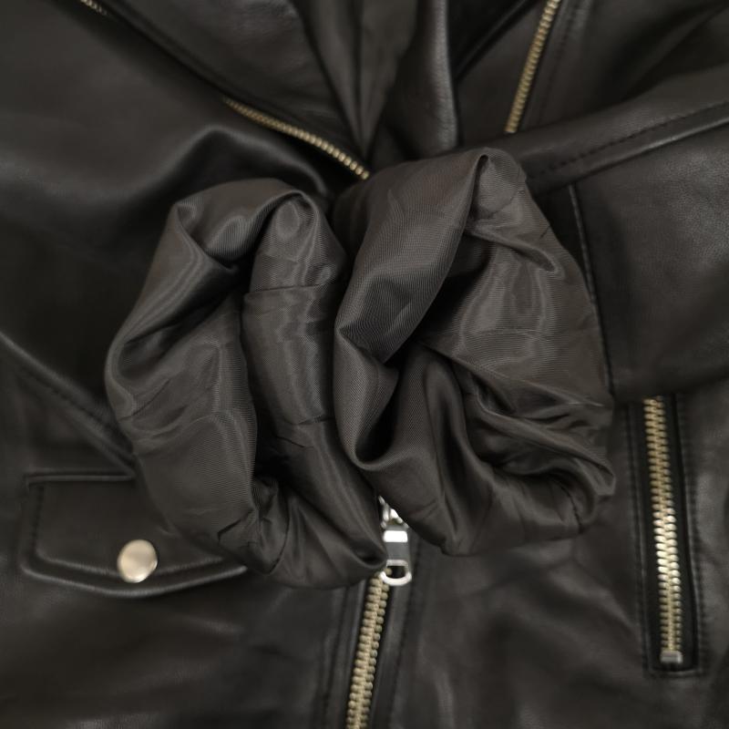 ユナイテッドアローズグリーンレーベルリラクシング UNITED ARROWS green label relaxing ジャケット、上着 レザージャケット 羊革 ラム レザー シルバー 金具 ダブル ライダース ジャケット 3625-199-1098 38 黒 / ブラック / black レディース USED 古着 中古 50166374