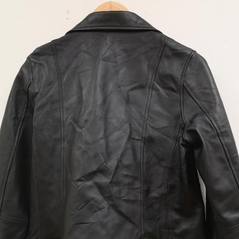 ユナイテッドアローズグリーンレーベルリラクシング UNITED ARROWS green label relaxing ジャケット、上着 レザージャケット 羊革 ラム レザー シルバー 金具 ダブル ライダース ジャケット 3625-199-1098 38 黒 / ブラック / black レディース USED 古着 中古 50166374