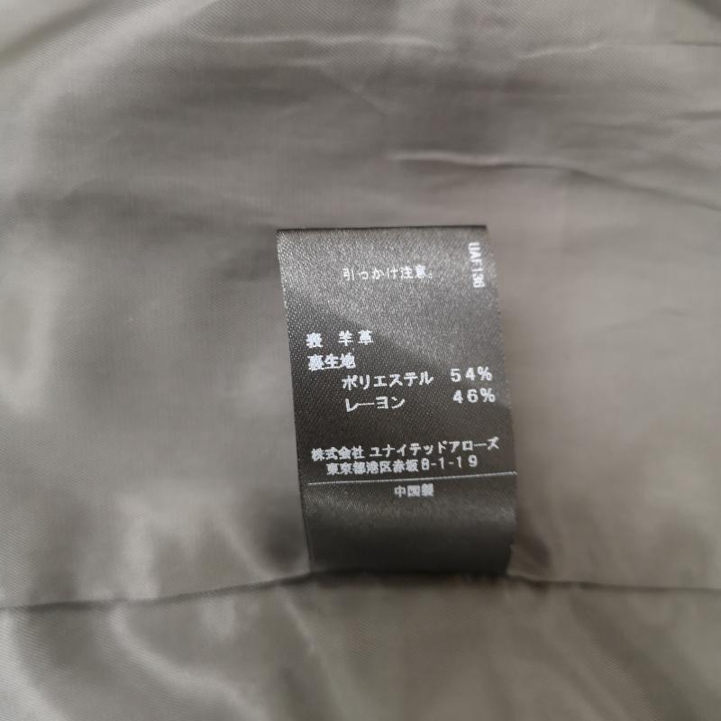 ユナイテッドアローズグリーンレーベルリラクシング UNITED ARROWS green label relaxing ジャケット、上着 レザージャケット 羊革 ラム レザー シルバー 金具 ダブル ライダース ジャケット 3625-199-1098 38 黒 / ブラック / black レディース USED 古着 中古 50166374