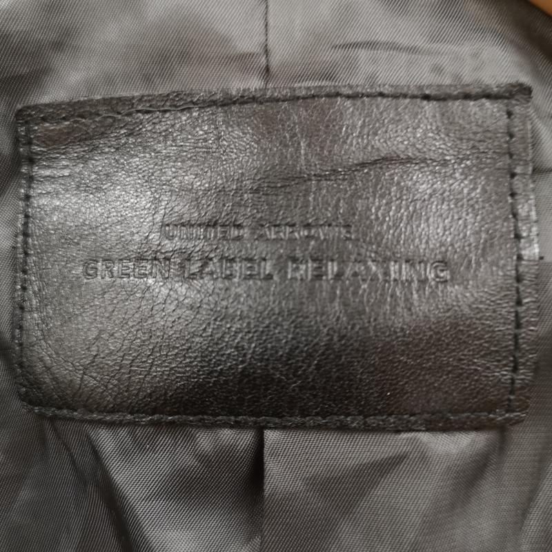 ユナイテッドアローズグリーンレーベルリラクシング UNITED ARROWS green label relaxing ジャケット、上着 レザージャケット 羊革 ラム レザー シルバー 金具 ダブル ライダース ジャケット 3625-199-1098 38 黒 / ブラック / black レディース USED 古着 中古 50166374