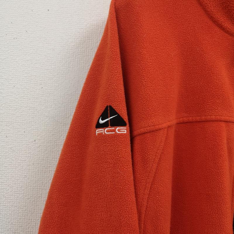 ナイキ エィシージー NIKE ACG ジャケット、上着 ジャンパー、ブルゾン アウトドア 旧ACGロゴ スウッシュ ピットジップ サーマル フリース ジャケット L 橙 / オレンジ / orange メンズ USED 古着 中古 50166375