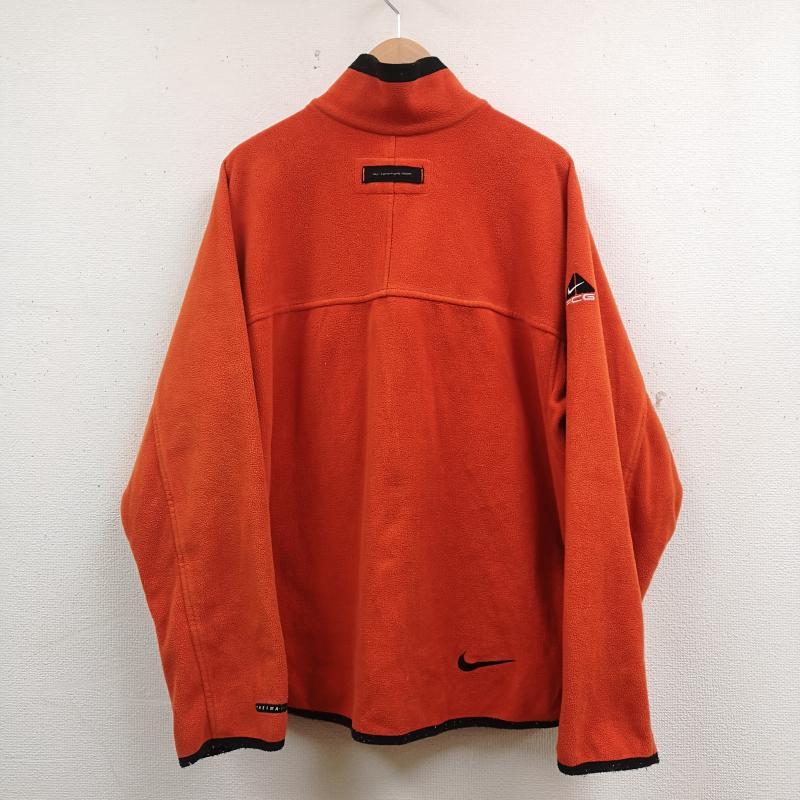 ナイキ エィシージー NIKE ACG ジャケット、上着 ジャンパー、ブルゾン アウトドア 旧ACGロゴ スウッシュ ピットジップ サーマル フリース ジャケット L 橙 / オレンジ / orange メンズ USED 古着 中古 50166375