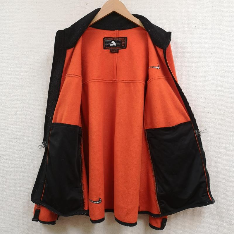 ナイキ エィシージー NIKE ACG ジャケット、上着 ジャンパー、ブルゾン アウトドア 旧ACGロゴ スウッシュ ピットジップ サーマル フリース ジャケット L 橙 / オレンジ / orange メンズ USED 古着 中古 50166375