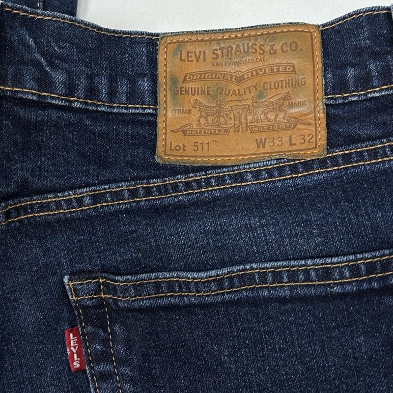 リーバイス Levi s パンツ デニム、ジーンズ 04511-2408 LOT511 スリムフィット ビッグE デニム パンツ ストレッチ 33インチ メンズ USED 古着 中古 50166376