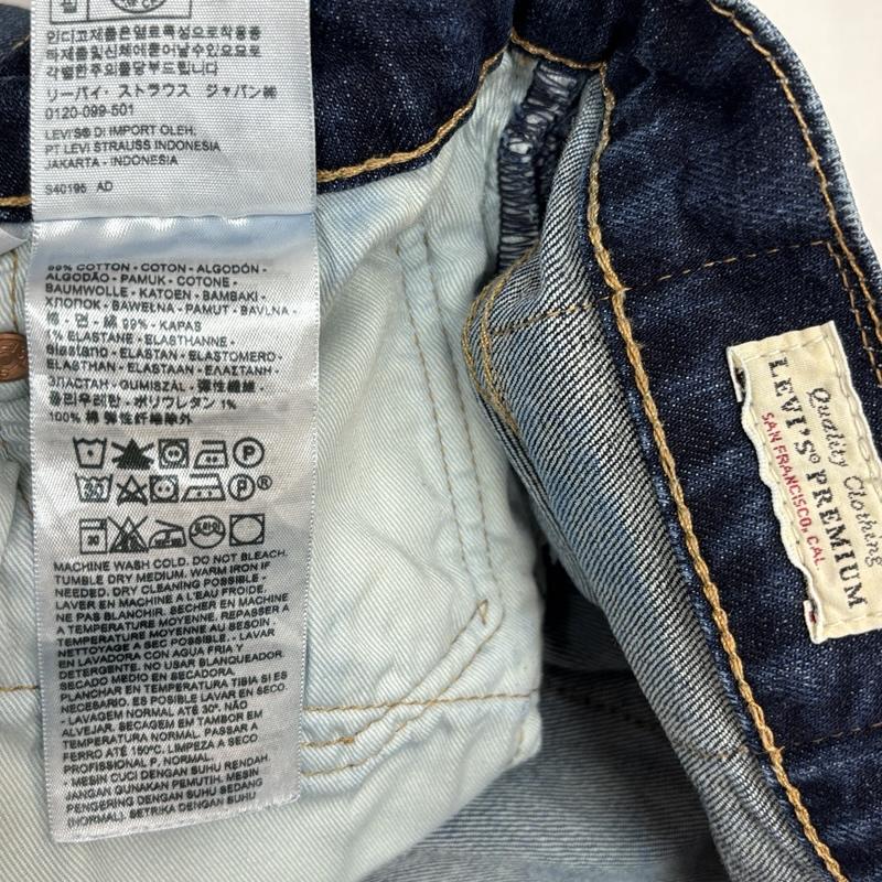 リーバイス Levi s パンツ デニム、ジーンズ 04511-2408 LOT511 スリムフィット ビッグE デニム パンツ ストレッチ 33インチ メンズ USED 古着 中古 50166376