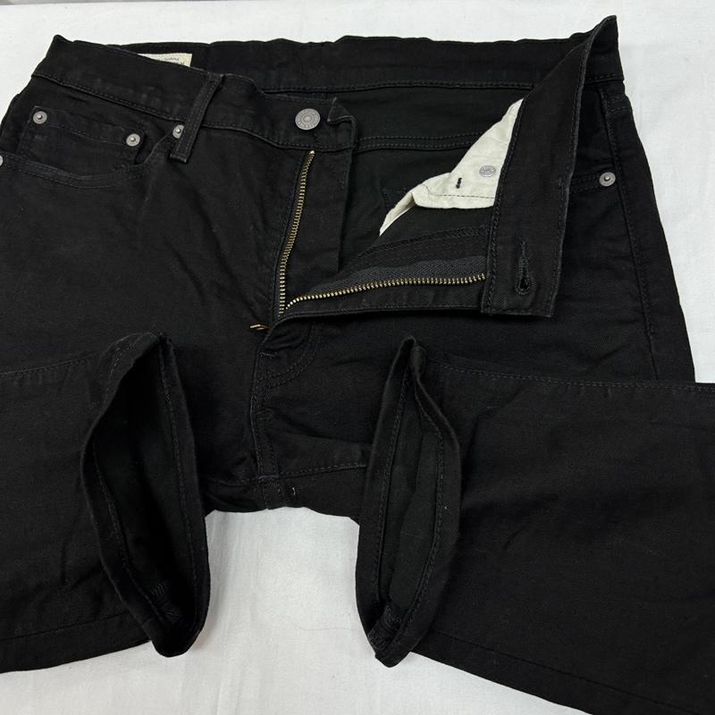 リーバイス Levi s パンツ デニム、ジーンズ 04511-1507 LOT511 スリムフィット ブラック デニム パンツ ストレッチ 33インチ 黒 / ブラック / black メンズ USED 古着 中古 50166380