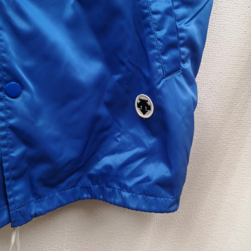デサント DESCENTE ジャケット、上着 ジャンパー、ブルゾン フェルト ワッペン ロゴ刺繡 ドローコード スタジャン コーチジャケット M 青 / ブルー / blue メンズ USED 古着 中古 50166387