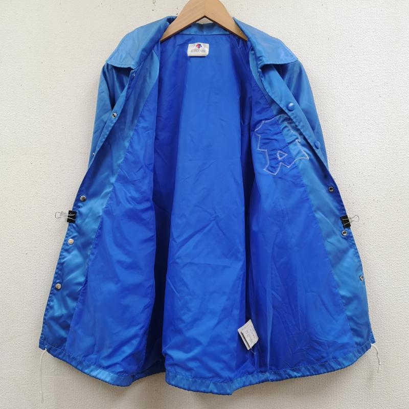 デサント DESCENTE ジャケット、上着 ジャンパー、ブルゾン フェルト ワッペン ロゴ刺繡 ドローコード スタジャン コーチジャケット M 青 / ブルー / blue メンズ USED 古着 中古 50166387