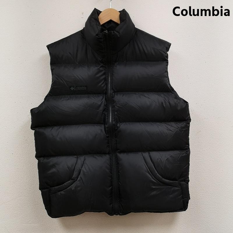 コロンビア Columbia ベスト ベスト スタンドカラー ジップアップ スラッシュポケット ダウン ベスト F6SM1030 L 黒 / ブラック / black メンズ USED 古着 中古 50166388