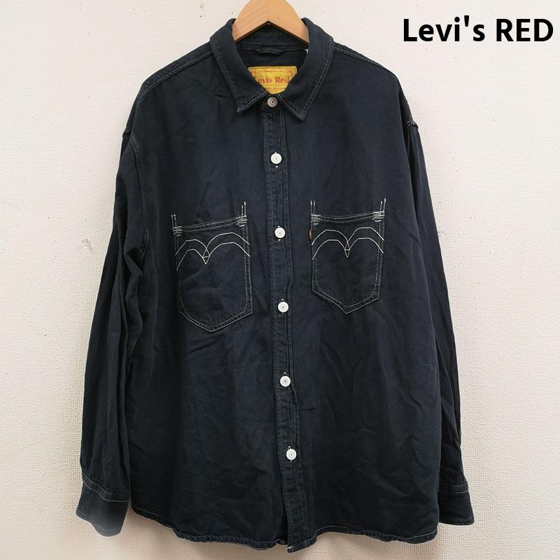 リーバイスレッド Levi s RED シャツ、ブラウス 長袖 アイコンポケット ステッチ Red Tab 赤タブ デニム 長袖 シャツ A0993-0000 L 紺 / ネイビー / navy メンズ USED 古着 中古 50166389