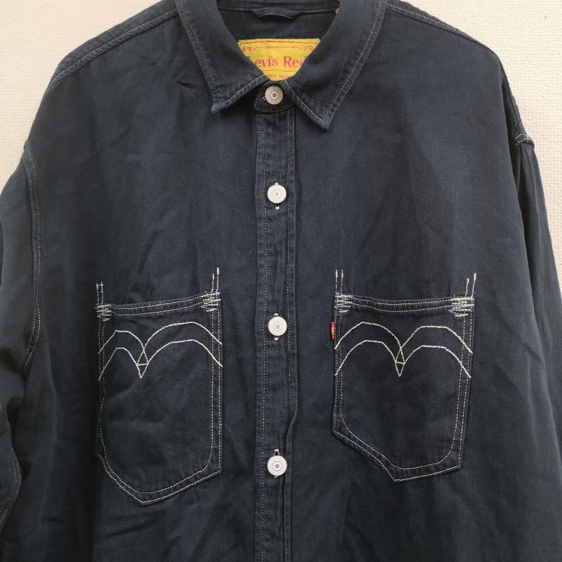 リーバイスレッド Levi s RED シャツ、ブラウス 長袖 アイコンポケット ステッチ Red Tab 赤タブ デニム 長袖 シャツ A0993-0000 L 紺 / ネイビー / navy メンズ USED 古着 中古 50166389