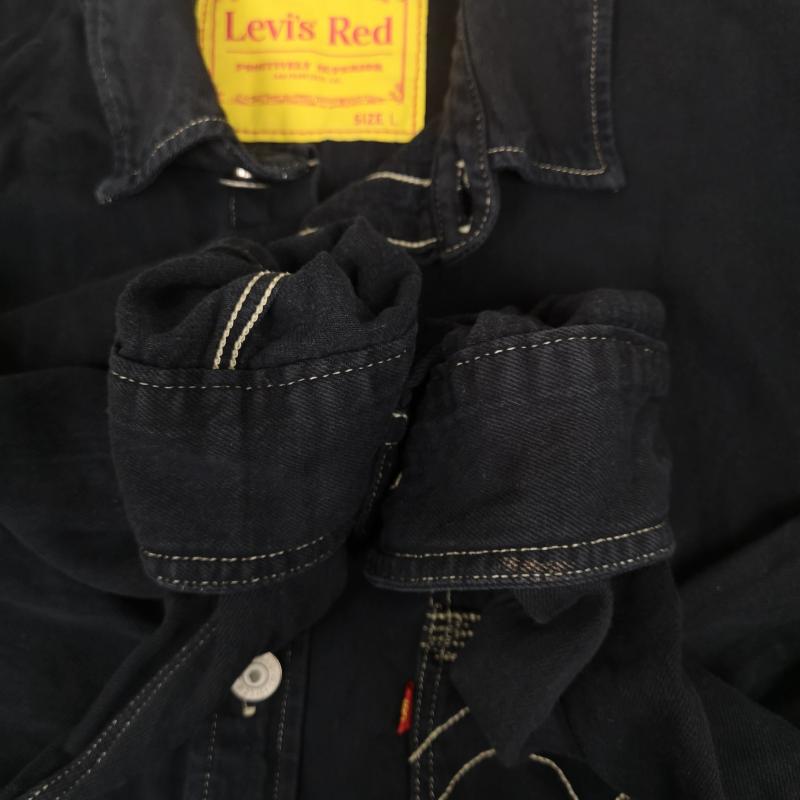 リーバイスレッド Levi s RED シャツ、ブラウス 長袖 アイコンポケット ステッチ Red Tab 赤タブ デニム 長袖 シャツ A0993-0000 L 紺 / ネイビー / navy メンズ USED 古着 中古 50166389