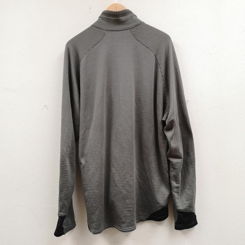 パタゴニア patagonia カットソー 長袖 USA製 POLARTEC R1 ロゴ刺繡 ドロップテイル ハーフジップ 長袖 ジャケット 40102 L 灰 / グレー / gray メンズ USED 古着 中古 50166393