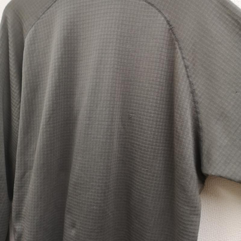 パタゴニア patagonia カットソー 長袖 USA製 POLARTEC R1 ロゴ刺繡 ドロップテイル ハーフジップ 長袖 ジャケット 40102 L 灰 / グレー / gray メンズ USED 古着 中古 50166393