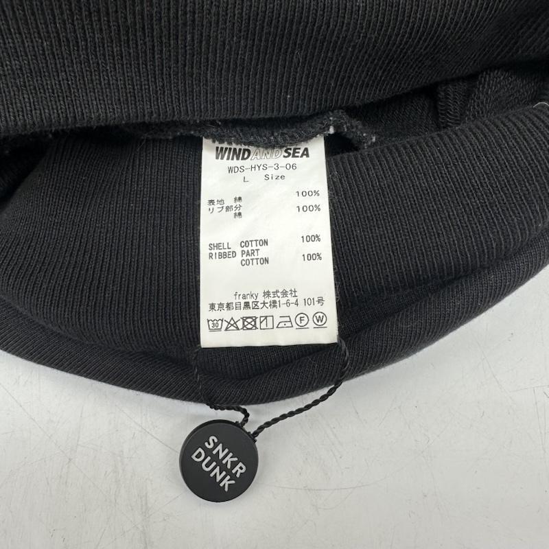 ヒステリックグラマー HYSTERIC GLAMOUR パーカー 長袖 21AW WIND AND SEA 3RD LOGO HOODIE ロゴ ワッペン パーカー WDS-HYS-3-06 L 黒 / ブラック / black メンズ USED 古着 中古 50166396