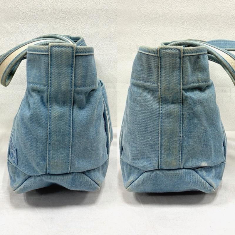 ポーター PORTER トートバッグ トートバッグ GIRL BOYFRIEND TOTE DENIM ブリーチデニム トートバッグ 吉田カバン - ワンポイント X ロゴ、文字 X 刺繍 水色 / ライトブルー / レディース USED 古着 中古 50166399