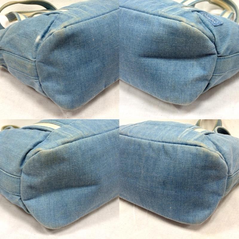 ポーター PORTER トートバッグ トートバッグ GIRL BOYFRIEND TOTE DENIM ブリーチデニム トートバッグ 吉田カバン - ワンポイント X ロゴ、文字 X 刺繍 水色 / ライトブルー / レディース USED 古着 中古 50166399