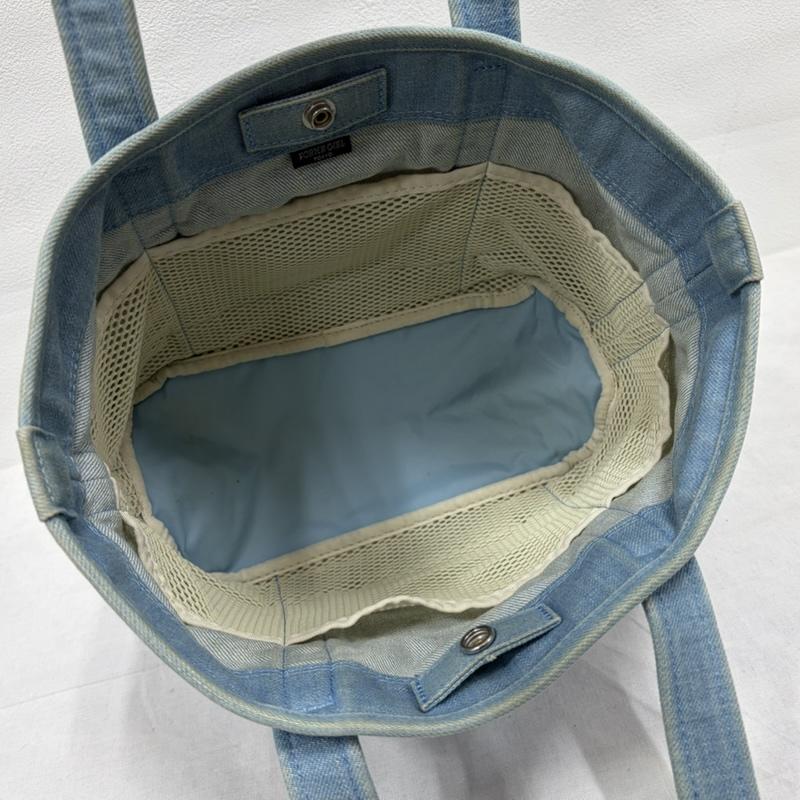 ポーター PORTER トートバッグ トートバッグ GIRL BOYFRIEND TOTE DENIM ブリーチデニム トートバッグ 吉田カバン - ワンポイント X ロゴ、文字 X 刺繍 水色 / ライトブルー / レディース USED 古着 中古 50166399