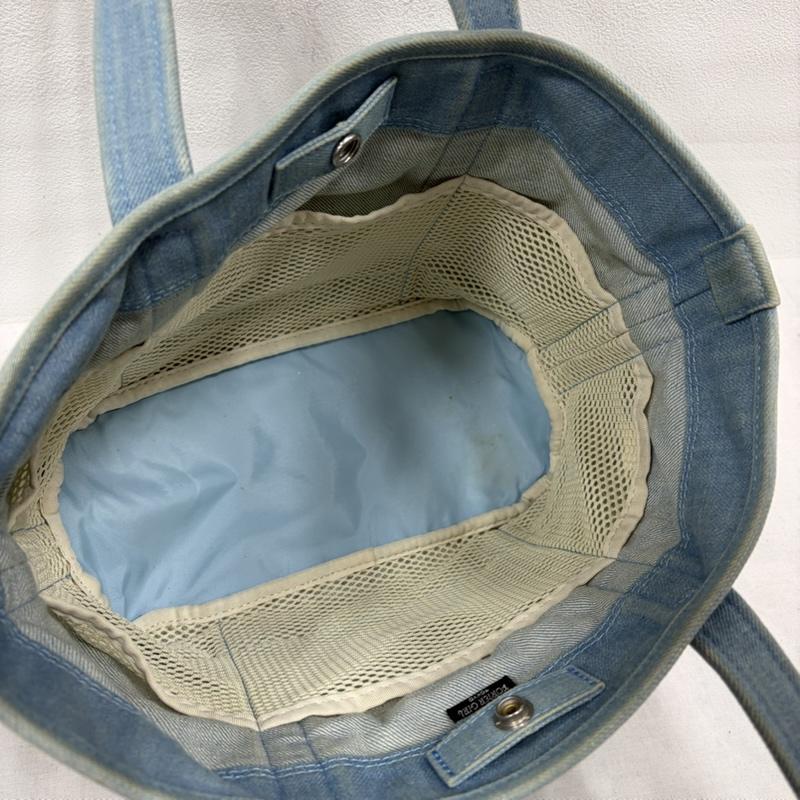 ポーター PORTER トートバッグ トートバッグ GIRL BOYFRIEND TOTE DENIM ブリーチデニム トートバッグ 吉田カバン - ワンポイント X ロゴ、文字 X 刺繍 水色 / ライトブルー / レディース USED 古着 中古 50166399