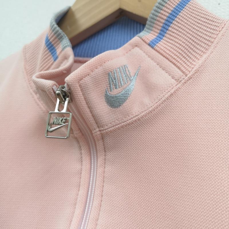ナイキ NIKE ジャケット、上着 ジャンパー、ブルゾン 90s 日本製 スウッシュ 切り替え 刺繍ロゴ レトロ ジャージ トラック ジャケット S 桃 / ピンク / pink メンズ USED 古着 中古 50166403