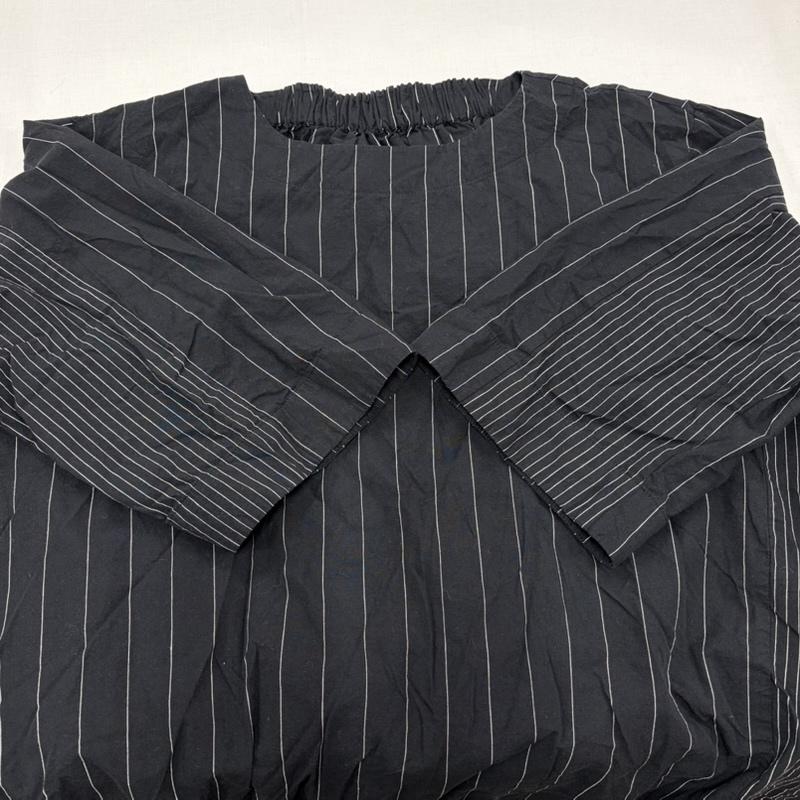 メフウ 芽風 ワンピース ひざ丈スカート m_mefu 40 ストライプ 黒 / ブラック / black X 白 / ホワイト / white レディース USED 古着 中古 50166406