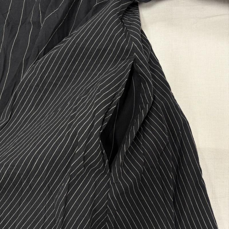 メフウ 芽風 ワンピース ひざ丈スカート m_mefu 40 ストライプ 黒 / ブラック / black X 白 / ホワイト / white レディース USED 古着 中古 50166406