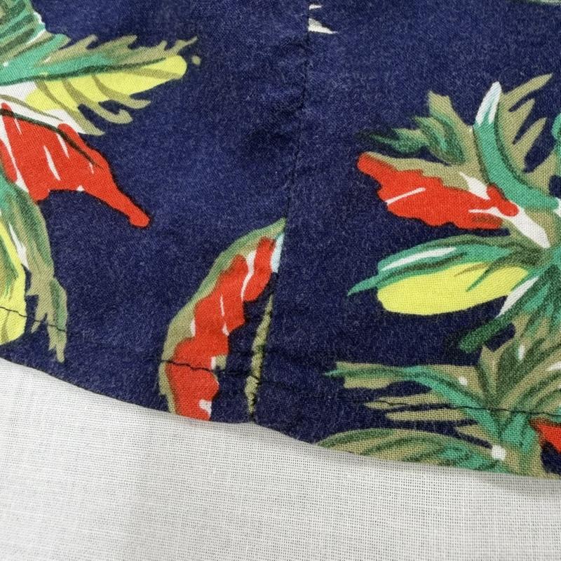 ヴィンテージ VINTAGE シャツ、ブラウス 半袖 80s ヴィンテージ 半袖 アロハシャツ かりゆしウェア hawaiian シングルステッチ ヤシの木 トロピカル プリント - 総柄 X プリント 紺 / ネイビー / navy X マルチカラー / マルチカラー / multicolor メンズ USED 古着 中古 50166408