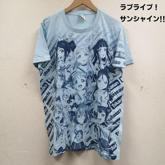 古着 USED Tシャツ 半袖 ラブライブ サンシャイン Aqours アクア アイドル グループ アニメ 半袖 Tシャツ XL 水色 / ライトブルー / メンズ USED 古着 中古 50166409