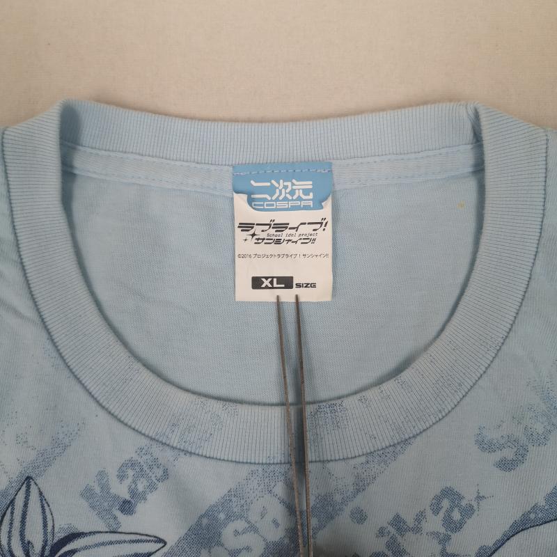古着 USED Tシャツ 半袖 ラブライブ サンシャイン Aqours アクア アイドル グループ アニメ 半袖 Tシャツ XL 水色 / ライトブルー / メンズ USED 古着 中古 50166409
