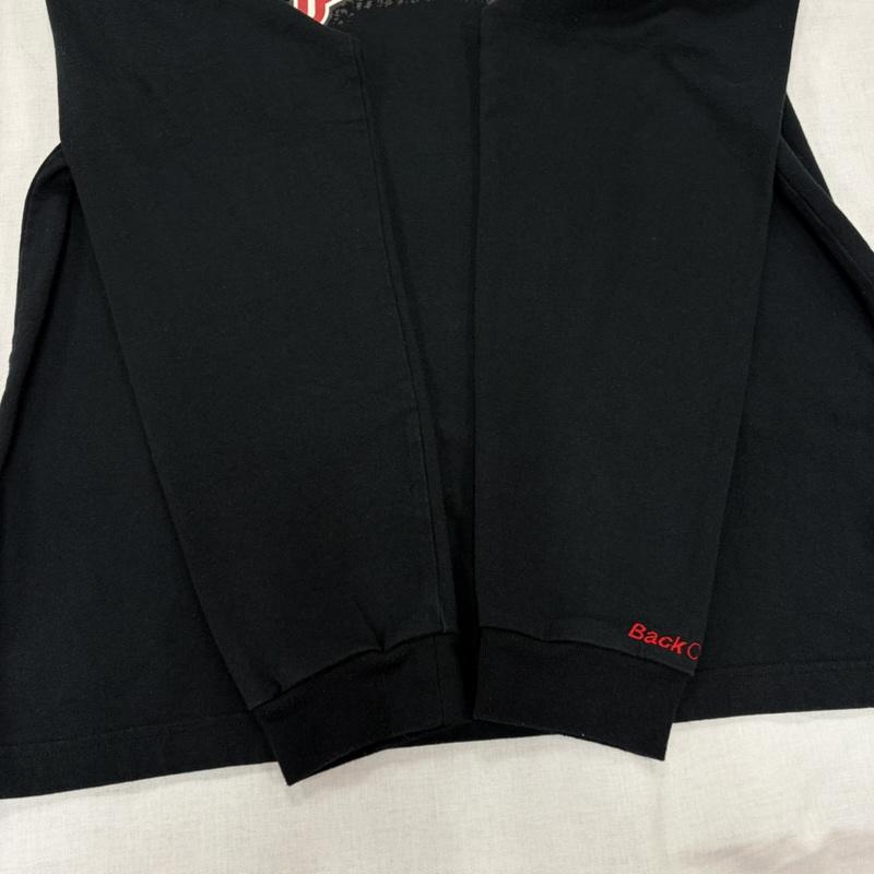 バックチャンネル Back Channel Tシャツ 長袖 長袖 クルーネック 両面ロゴ プリント Tシャツ ロンT ラグラン M ロゴ、文字 X プリント 黒 / ブラック / black X 赤 / レッド / red X 白 / ホワイト / white メンズ USED 古着 中古 50166412