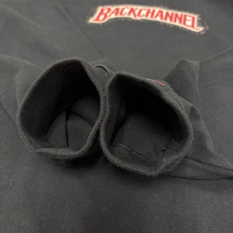 バックチャンネル Back Channel Tシャツ 長袖 長袖 クルーネック 両面ロゴ プリント Tシャツ ロンT ラグラン M ロゴ、文字 X プリント 黒 / ブラック / black X 赤 / レッド / red X 白 / ホワイト / white メンズ USED 古着 中古 50166412