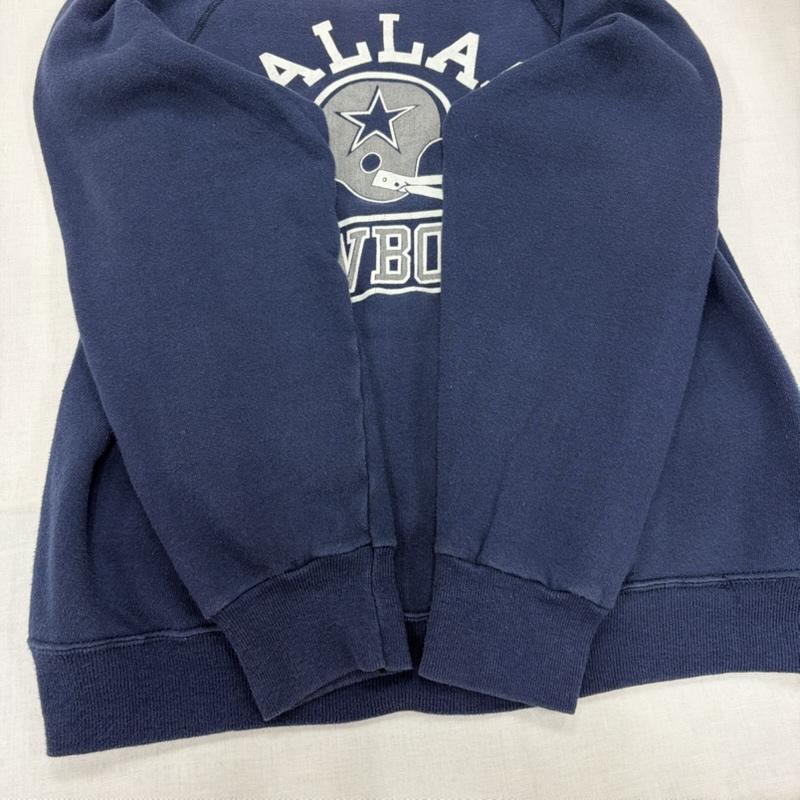 チャンピオン Champion トレーナー 長袖 80s 90s トリコタグ DALLAS COWBOYS ロゴ プリント スウェット プルオーバー トレーナー ヴィンテージ USA製 M ロゴ、文字 X プリント 紺 / ネイビー / navy X 白 / ホワイト / white メンズ USED 古着 中古 50166414