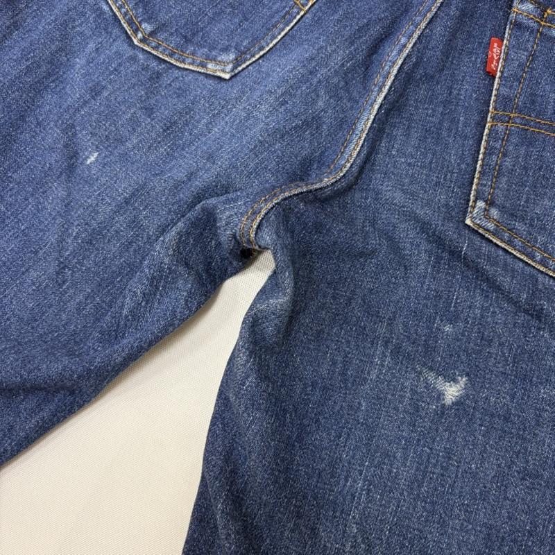 リーバイス Levi s パンツ デニム、ジーンズ 603-0217 テーパードデニム ハイウエスト ジッパーフライ Made in Philippine 31インチ 無地 青 / ブルー / blue X 紺 / ネイビー / navy メンズ USED 古着 中古 50166417