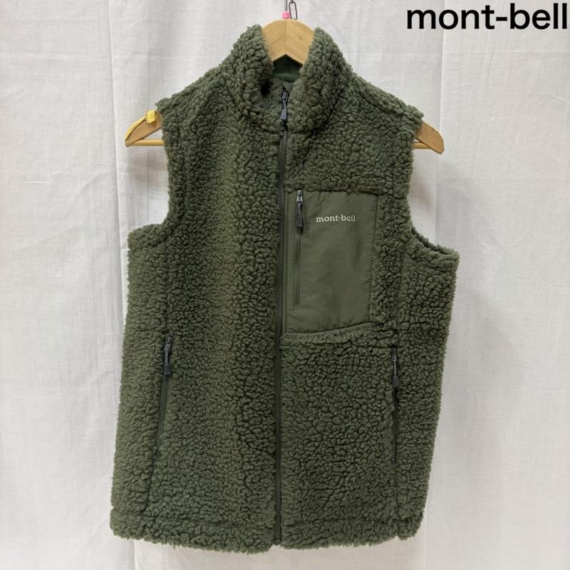 モンベル mont-bell ベスト ベスト クリマプラス シーリング ベスト フリース 1106749 M 無地 X ロゴ、文字 カーキ / カーキ / khaki レディース USED 古着 中古 50166439