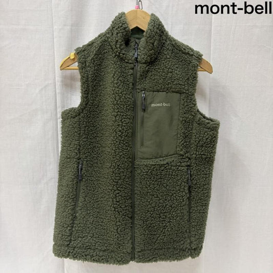 モンベル mont-bell ベスト ベスト クリマプラス シーリング ベスト フリース 1106749 M 無地 X ロゴ、文字 カーキ / カーキ / khaki レディース USED 古着 中古 50166439