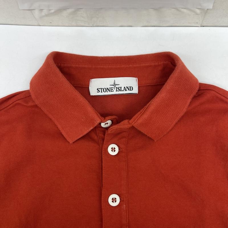 ストーンアイランド STONE ISLAND ポロシャツ 半袖 Stellina 刺繍ロゴ ポロシャツ トップス L 橙 / オレンジ / orange メンズ USED 古着 中古 50166443