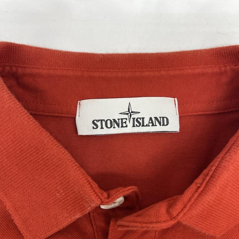 ストーンアイランド STONE ISLAND ポロシャツ 半袖 Stellina 刺繍ロゴ ポロシャツ トップス L 橙 / オレンジ / orange メンズ USED 古着 中古 50166443