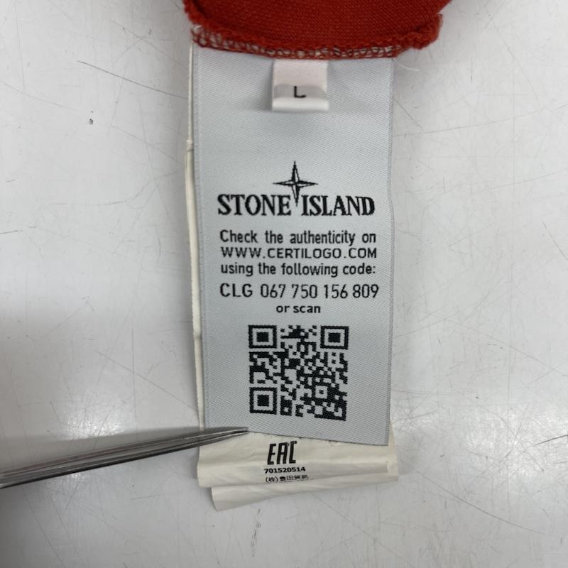 ストーンアイランド STONE ISLAND ポロシャツ 半袖 Stellina 刺繍ロゴ ポロシャツ トップス L 橙 / オレンジ / orange メンズ USED 古着 中古 50166443