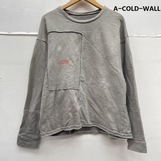 古着 USED トレーナー 長袖 A-COLD-WALL インサイドアウト オーバーダイ カットオフ スウェット XL チャコールグレー / チャコールグレー / メンズ USED 古着 中古 50166444