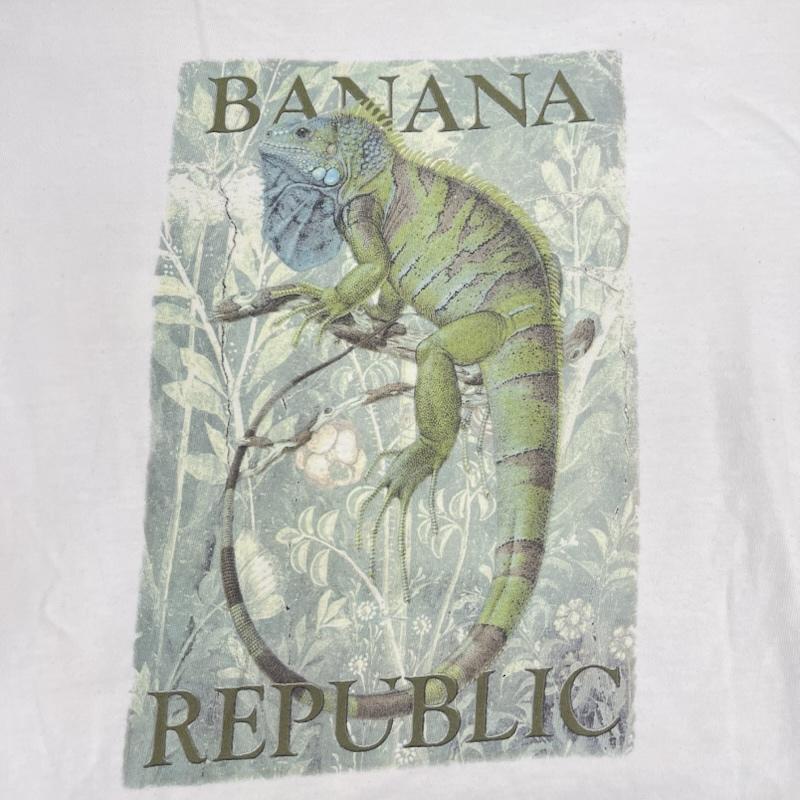 バナナリパブリック BANANA REPUBLIC Tシャツ 半袖 90s ヴィンテージ アニマルシリーズ グラフィック プリント Tシャツ S 白 / ホワイト / white メンズ USED 古着 中古 50166445