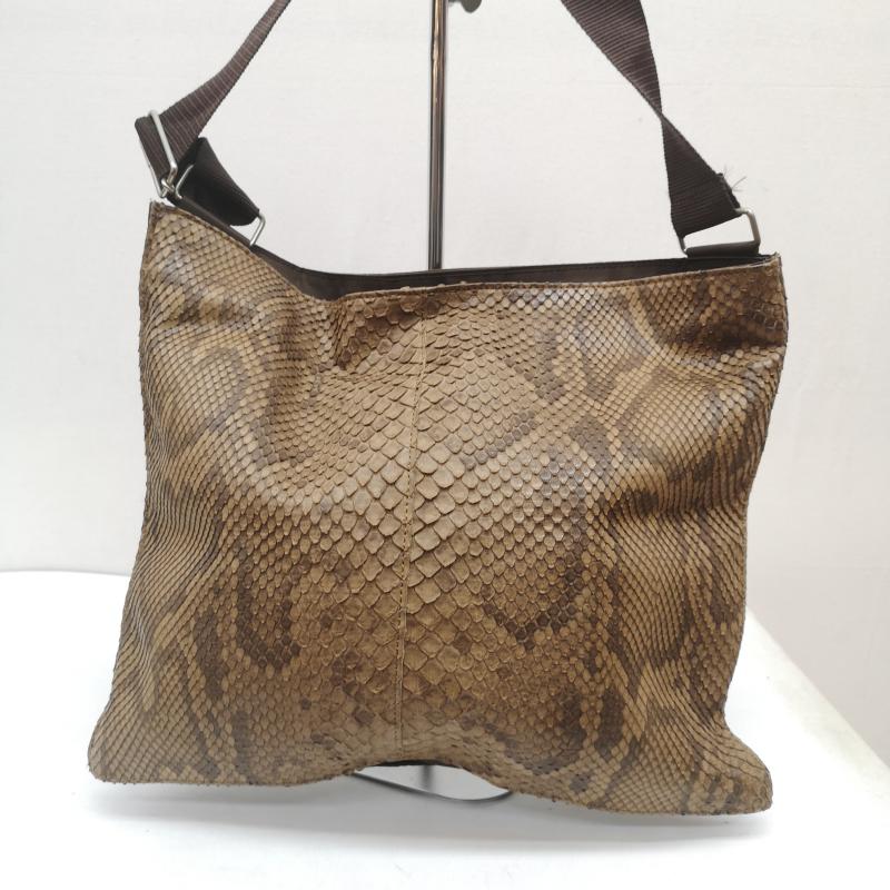 古着 USED ショルダーバッグ ショルダーバッグ Les sacs Adam パイソン レザー ショルダー バッグ 茶 / ブラウン / brown レディース USED 古着 中古 50166451