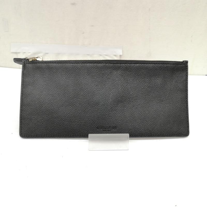 コーチ COACH ポーチ ポーチ ポーチ クロスグレイン レザー - 黒 / ブラック / black レディース USED 古着 中古 50166455