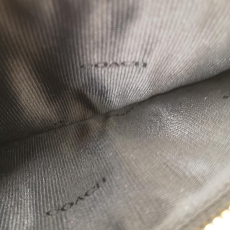 コーチ COACH ポーチ ポーチ ポーチ クロスグレイン レザー - 黒 / ブラック / black レディース USED 古着 中古 50166455