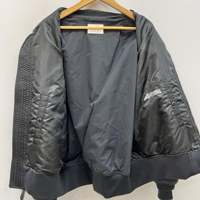 アヴィレックス AVIREX ジャケット、上着 フライトジャケット FLYER S AF MA-1 ストレッチ ボンバー ブルゾン 6112128 XL 黒 / ブラック / black メンズ USED 古着 中古 50166458